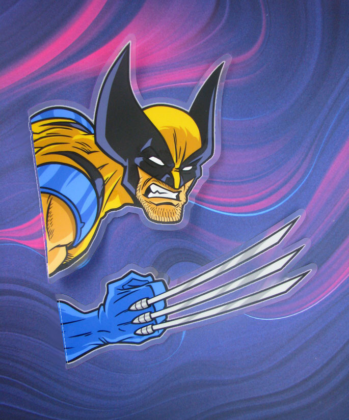Peeking Wolverine Clear Vinyl Sticker 80s Marvel Truck Car Laptop X-Men Decal