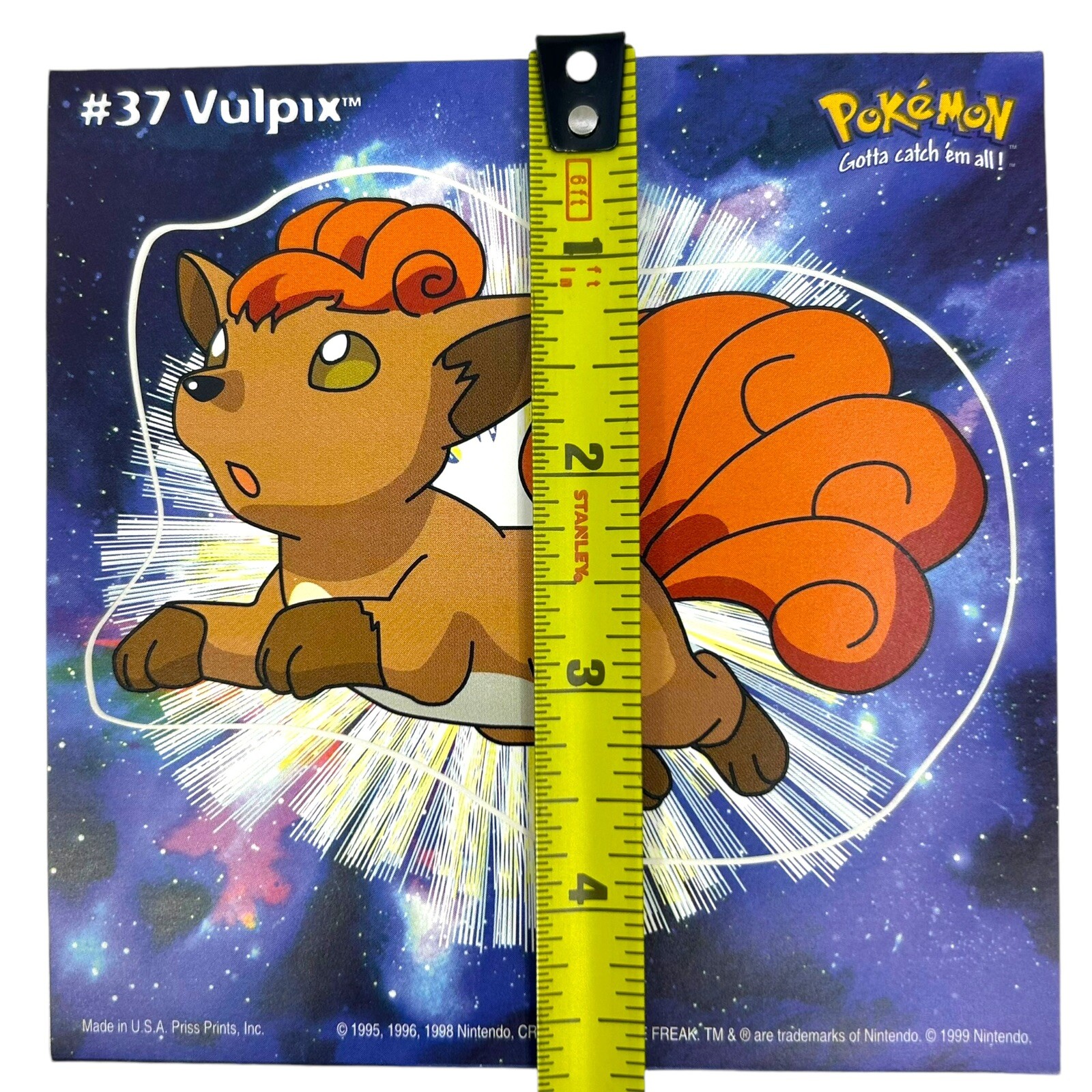 Pokemon Collect ’em Stick-Ups Vulpix #37 Large 4” Sticker Priss Prints