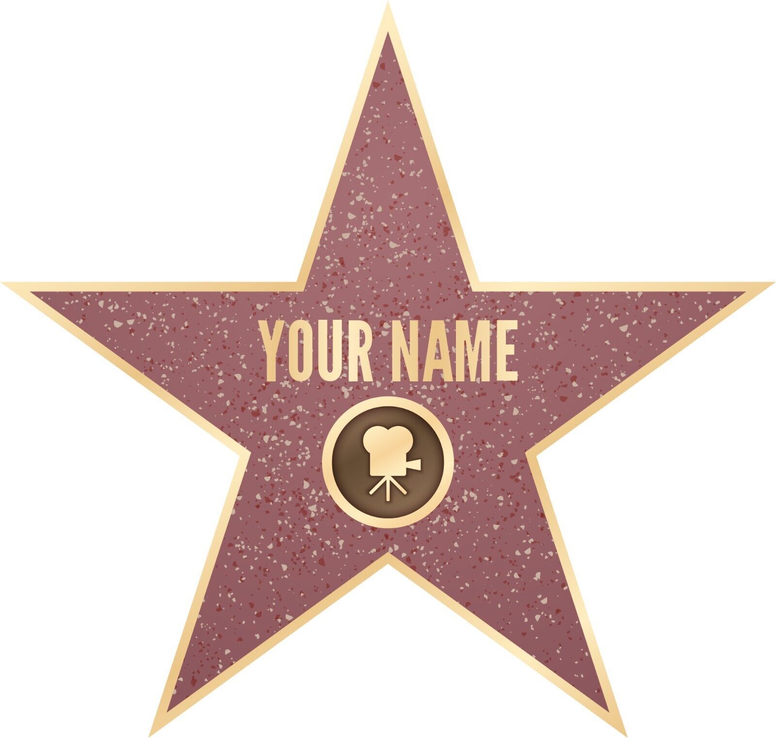 Walk Of Fame Hollywood Star Personalised Custom Name Decal Wall Sticker Art