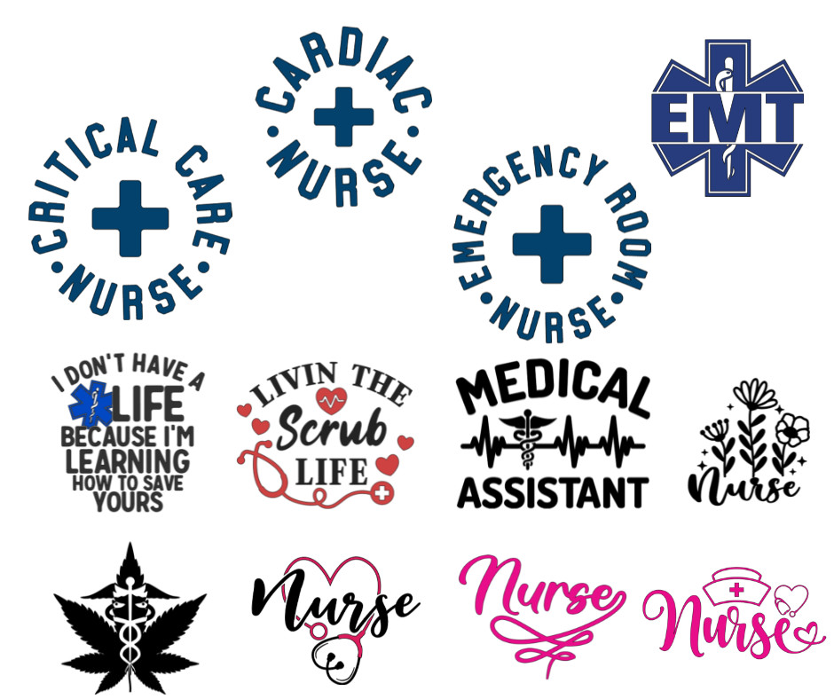 Medical Theme Car Window Decals (PLEASE READ DESCRIPTION FOR DETAILS)