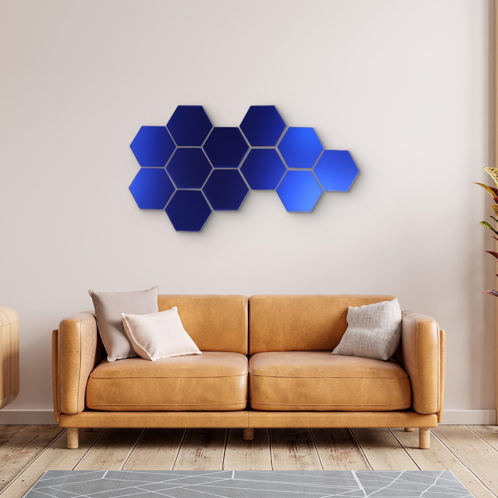Exquisite Hexagon Mirror Stickers Pack of 12 Perfect for Christmas and Carnival