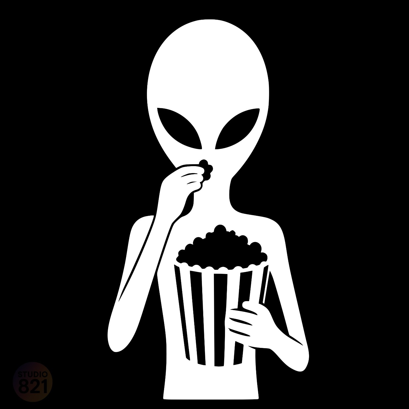 Alien Cinema Vinyl Decal Sticker – UFO – UAP – Extraterrestrial Sci‑Fi Car Truck