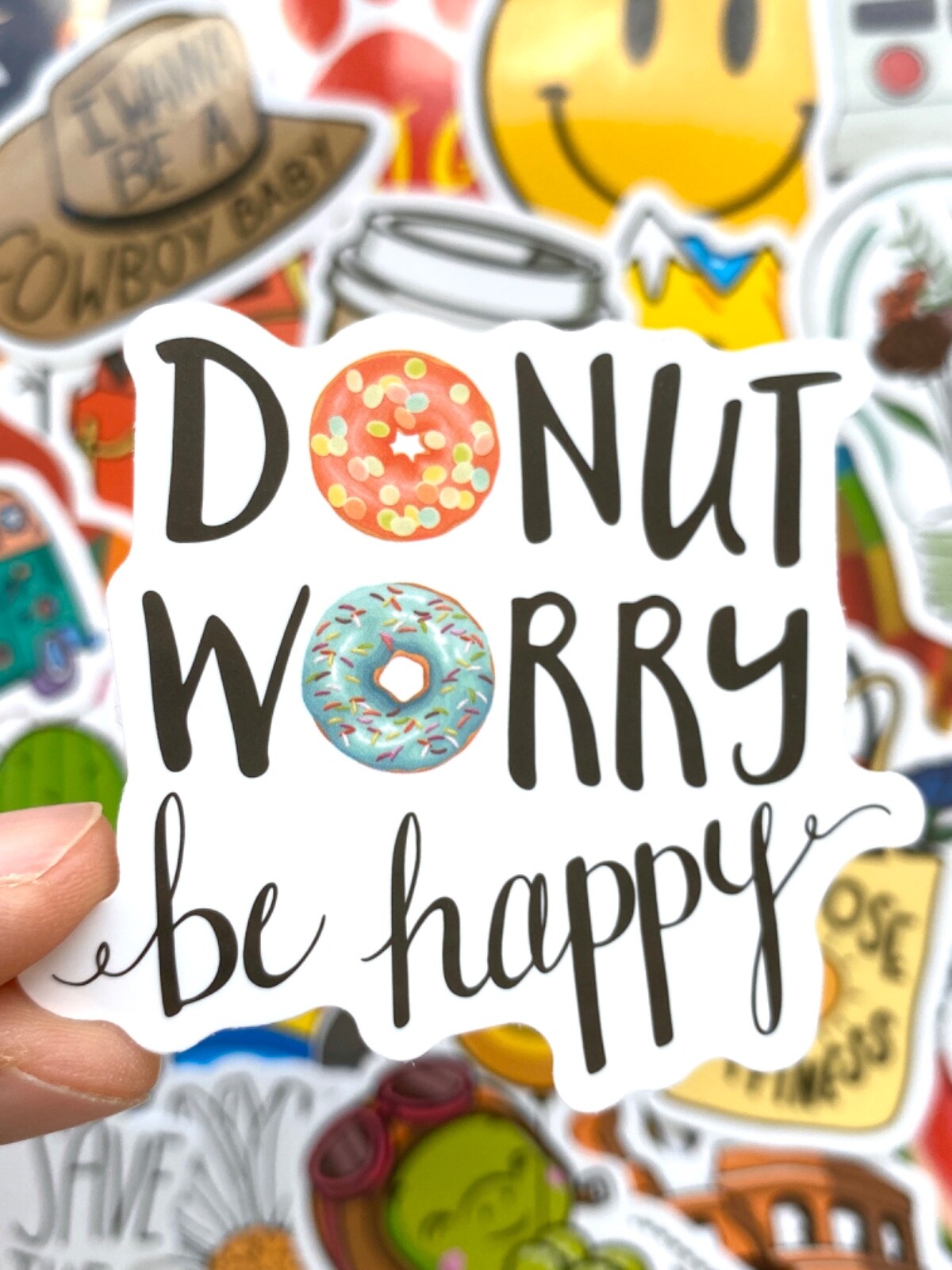 5-100 pcs Cute Kawaii Stickers, Aesthetic Car Laptop Water Bottle Vinyl Decals