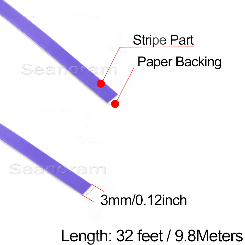 1/8" 3mm Purple DIY Home Shop Pinstriping Pin Stripe Decal Vinyl Tape Sticker