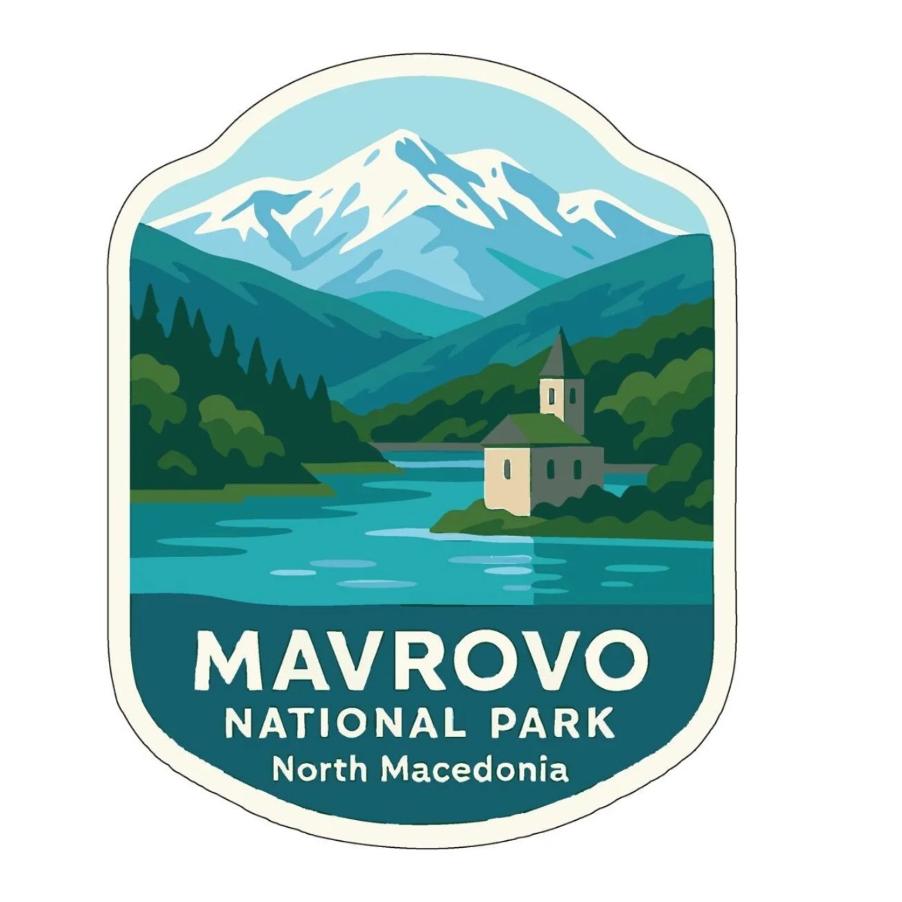 Mavrovo North Macedonia Iron On Heat Transfer Vinyl HTV World National Parks