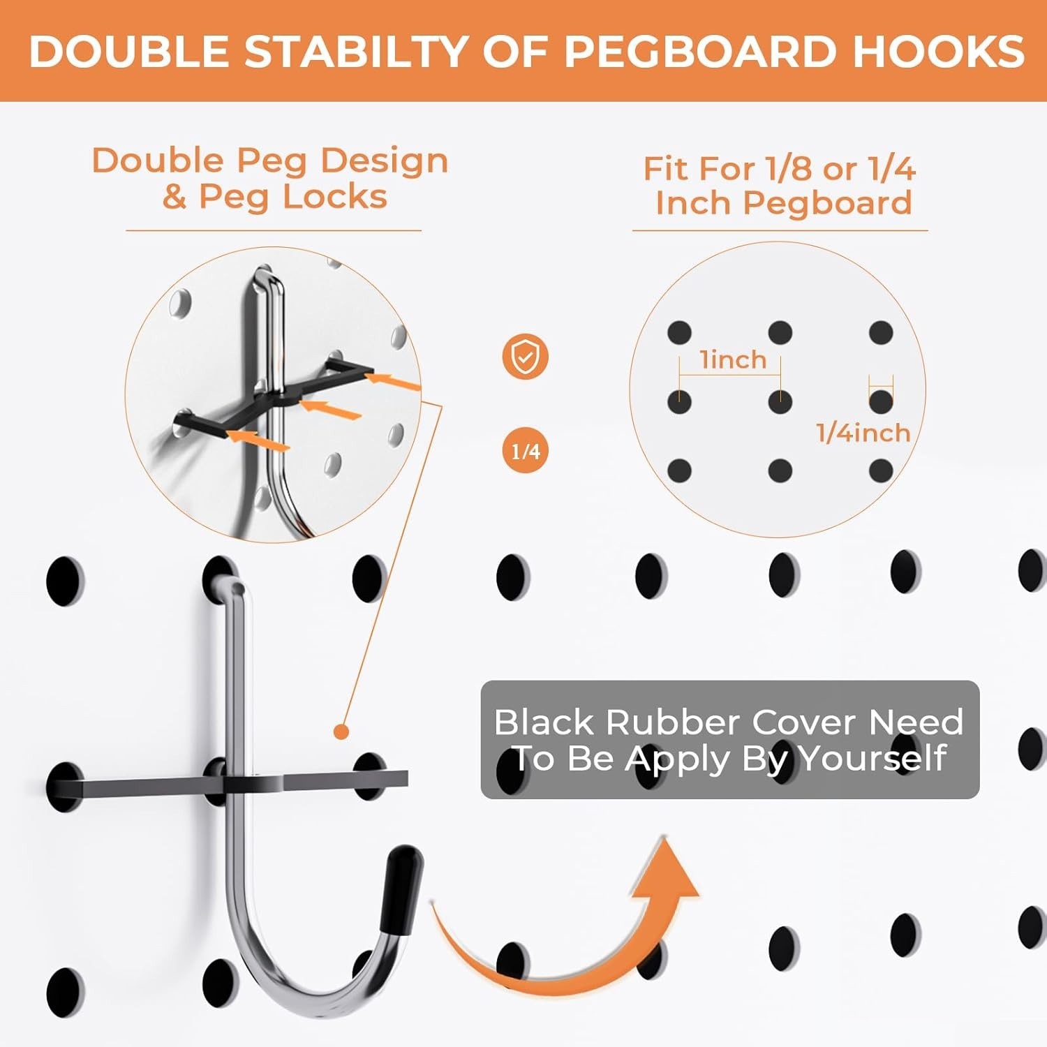 278PCS Pegboard Accessories Organizer Kit, Peg Board Hooks Assortment with Bins