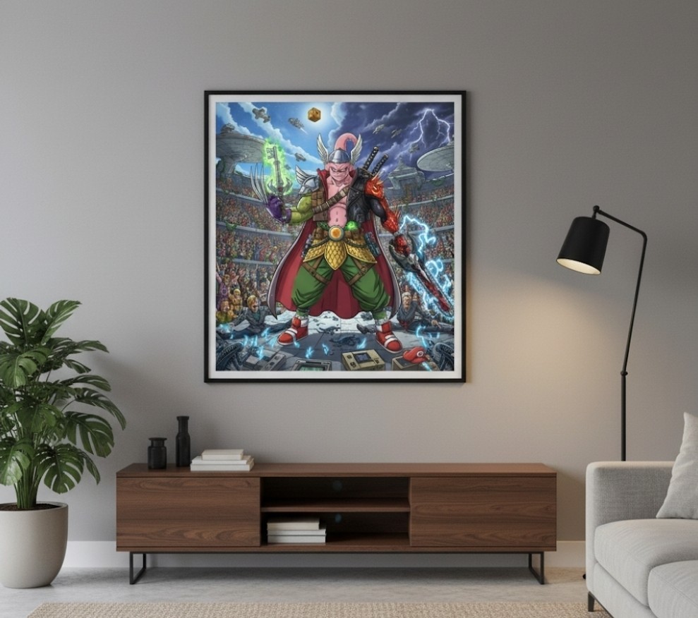 Pop Culture Poster Collection Majin BU Multiverse Hero Absorbed Fan Art