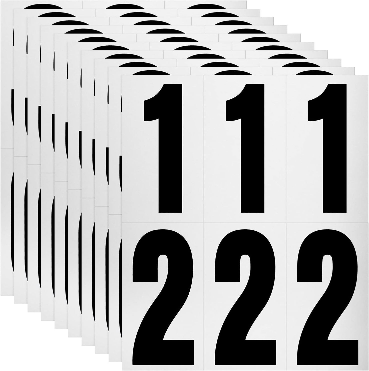 2 PACK, 120 Numbers, 3"Reflective Adhesive Waterproof Mailbox Numbers