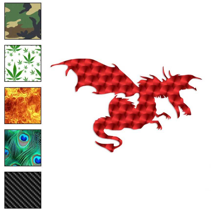 Dragon Reptile Fantasy, Vinyl Decal Sticker, 40 Patterns & 3 Sizes, #619