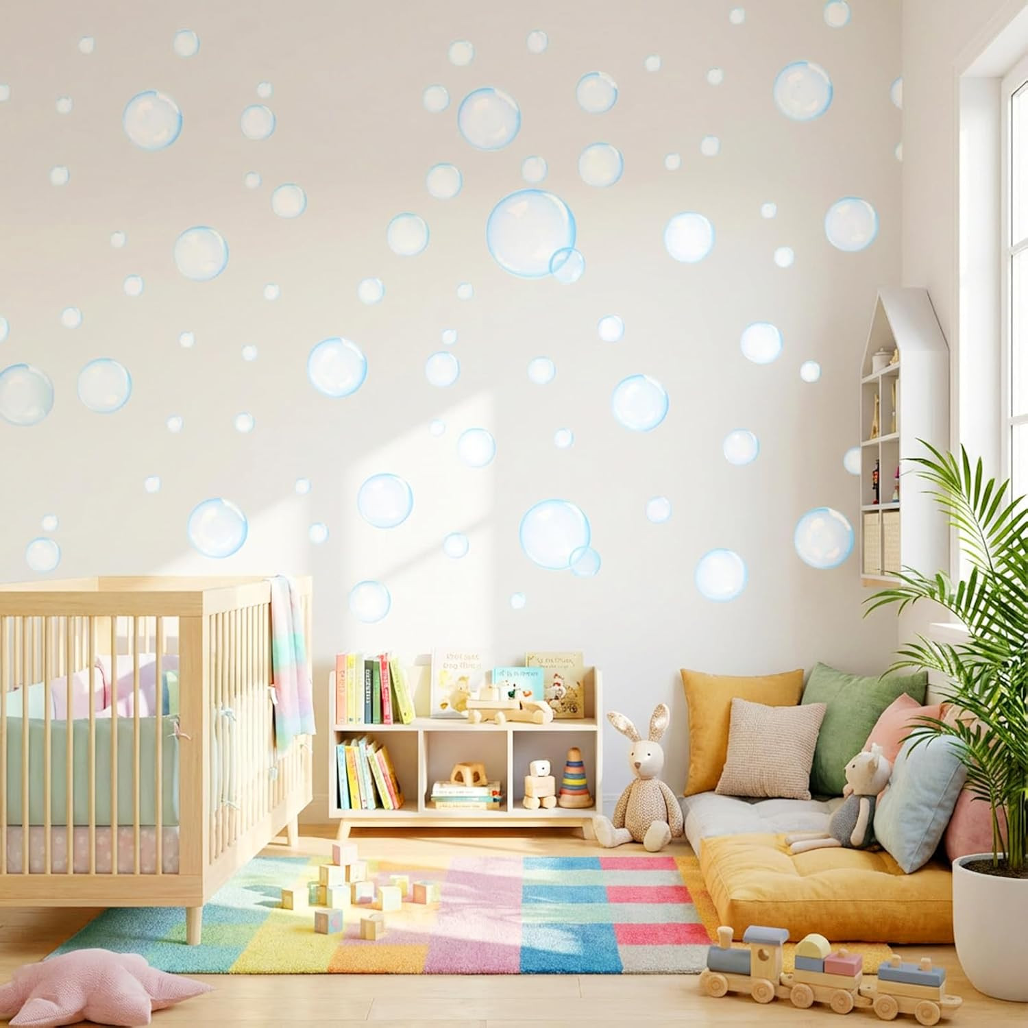 2 Sheets Bubble Stickers, Colorful Bubble Cutouts for Wall Decoration, Underwate