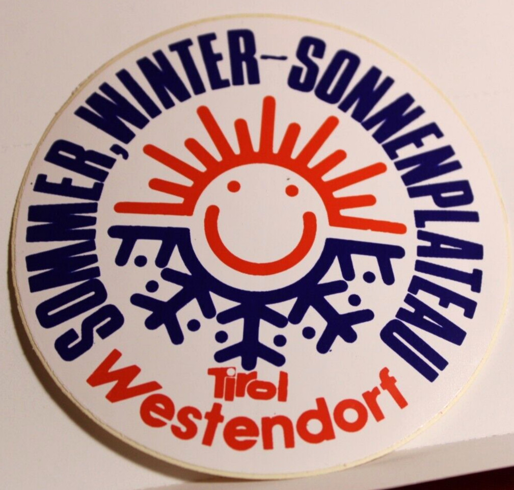 SOMMER,WINTER Sonnenplateau Tirol Austria Snow STICKER Decal Vinyl Travel Souven
