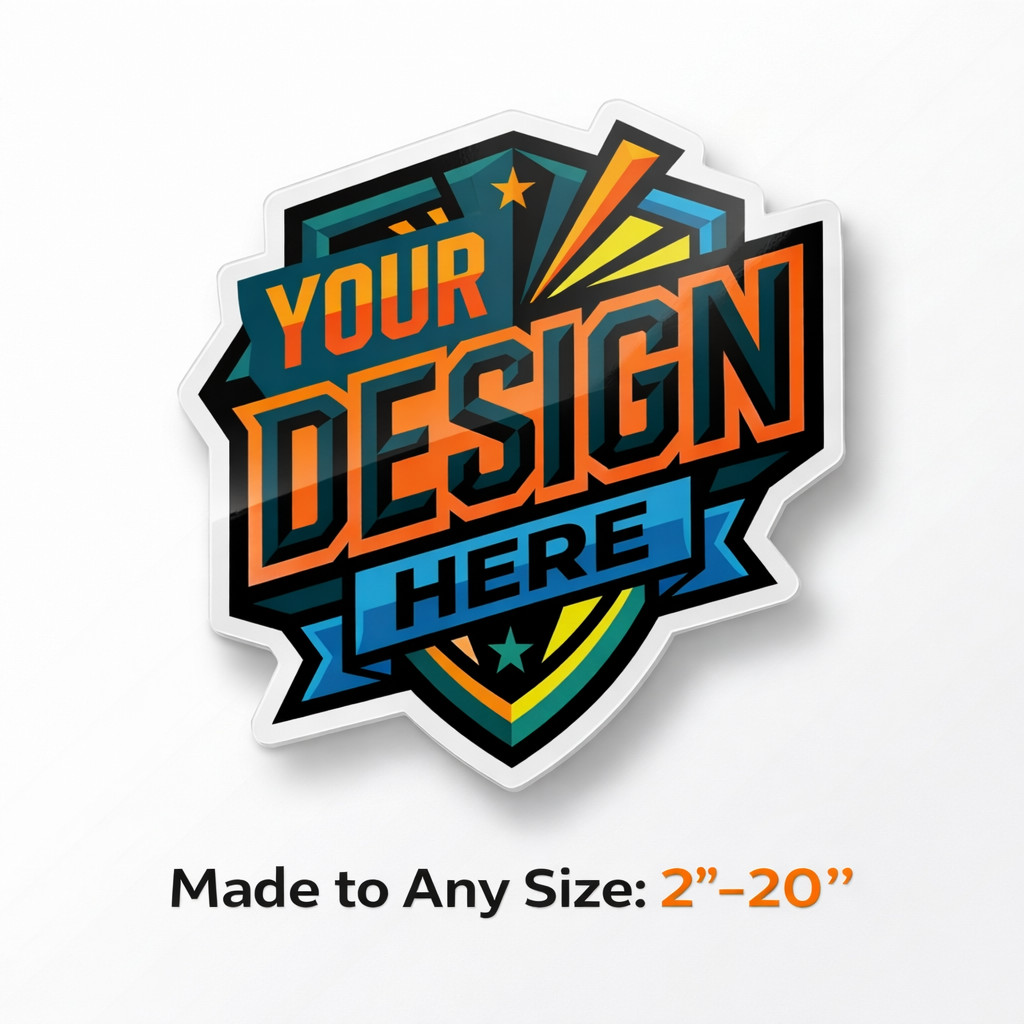 Custom Logo Stickers Die Cut Vinyl Decals Waterproof UV Resistant 2"-20" Size