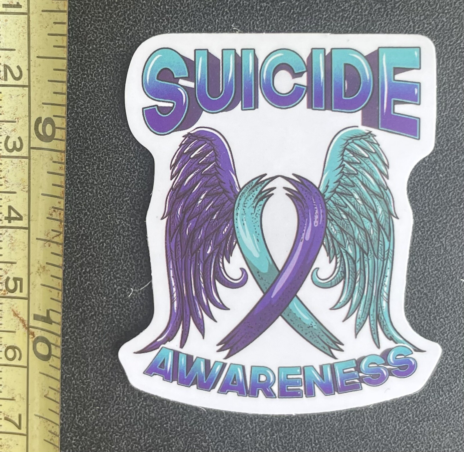 20 Suicide Prevention Awareness Stickers Purple Teal As Shown
