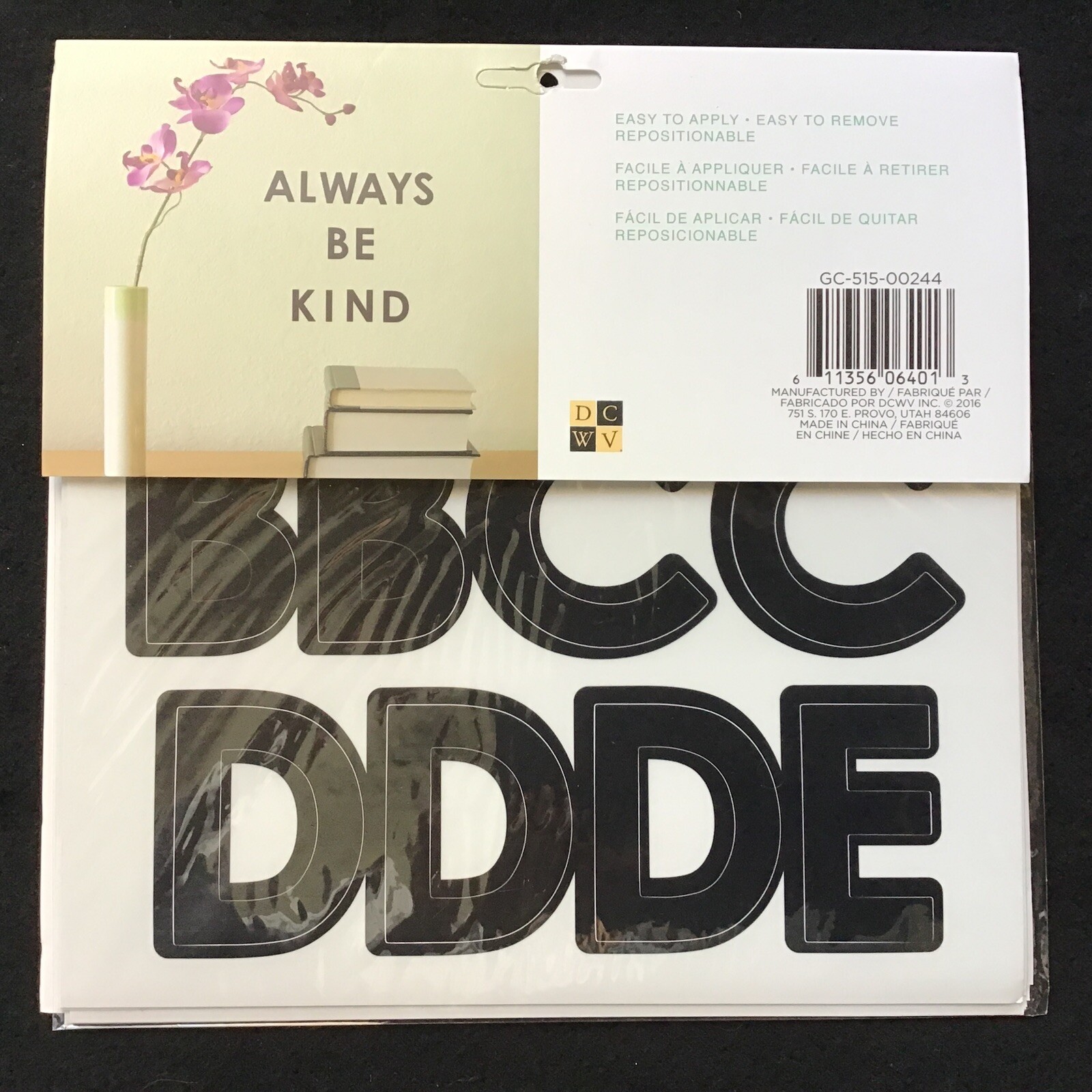DCWV Letters & Numbers Art Create Decar Wall Sticker ( 8 pcs 104 Decals ) St-251