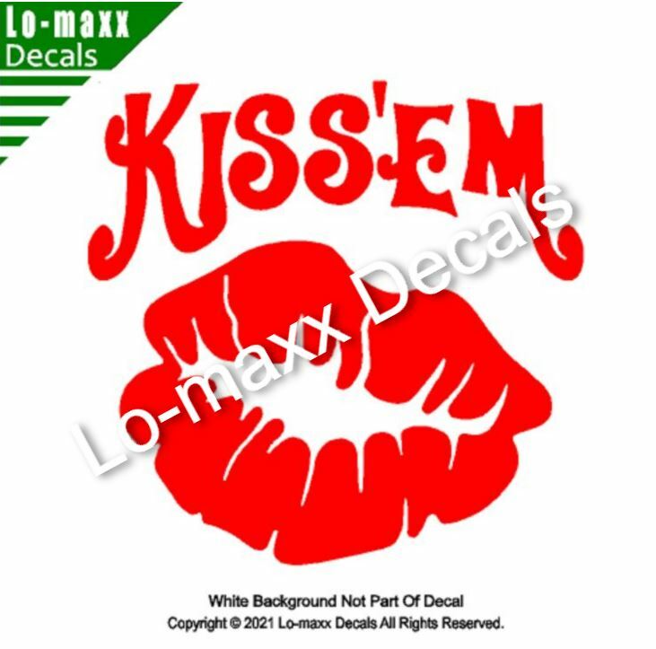 KISS’EM Kissing Hot Lips Original Design Superior Quality Die Cut Vinyl Decal