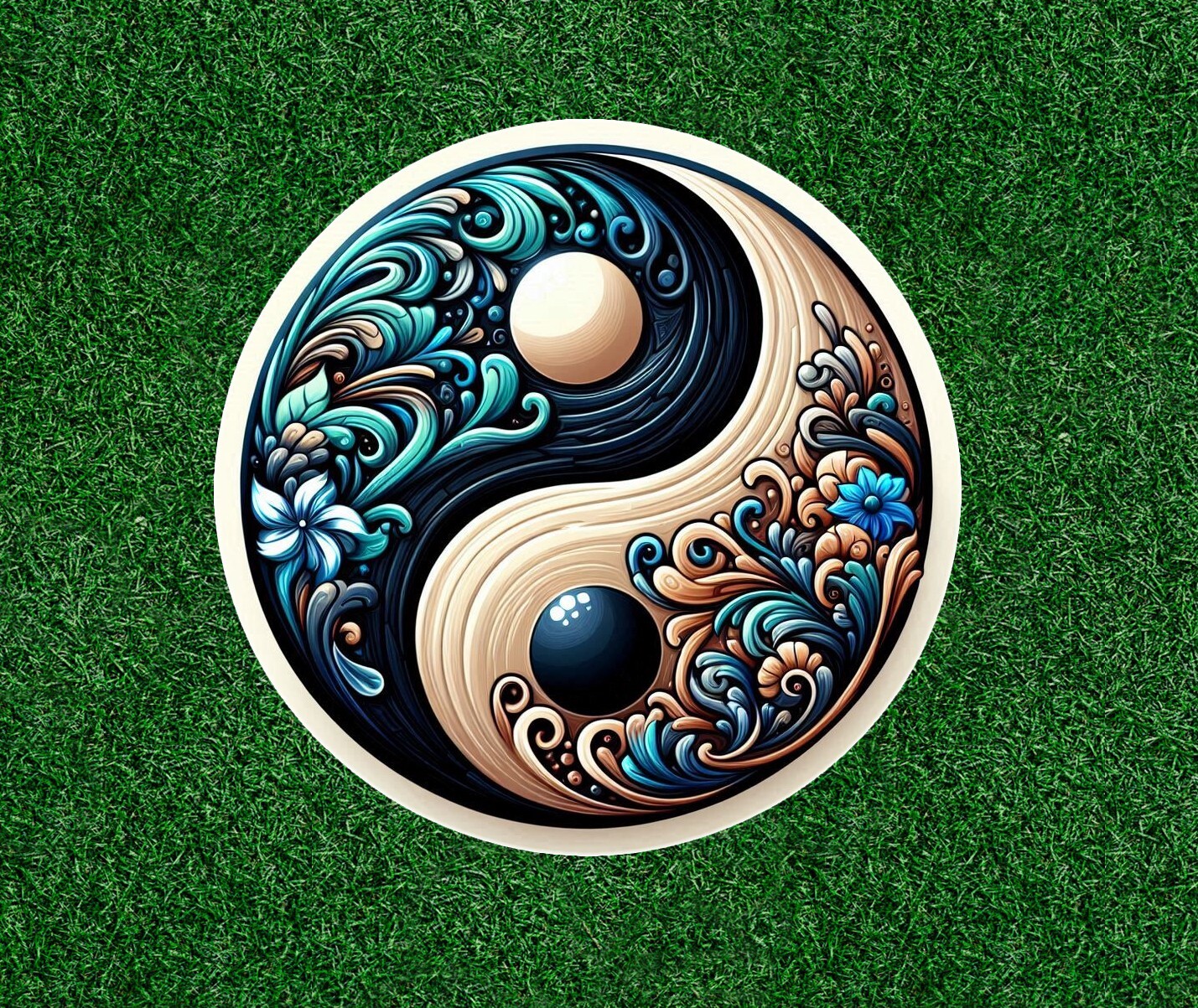 Beautiful Yin Yang design vinyl decal sticker – many sizes available