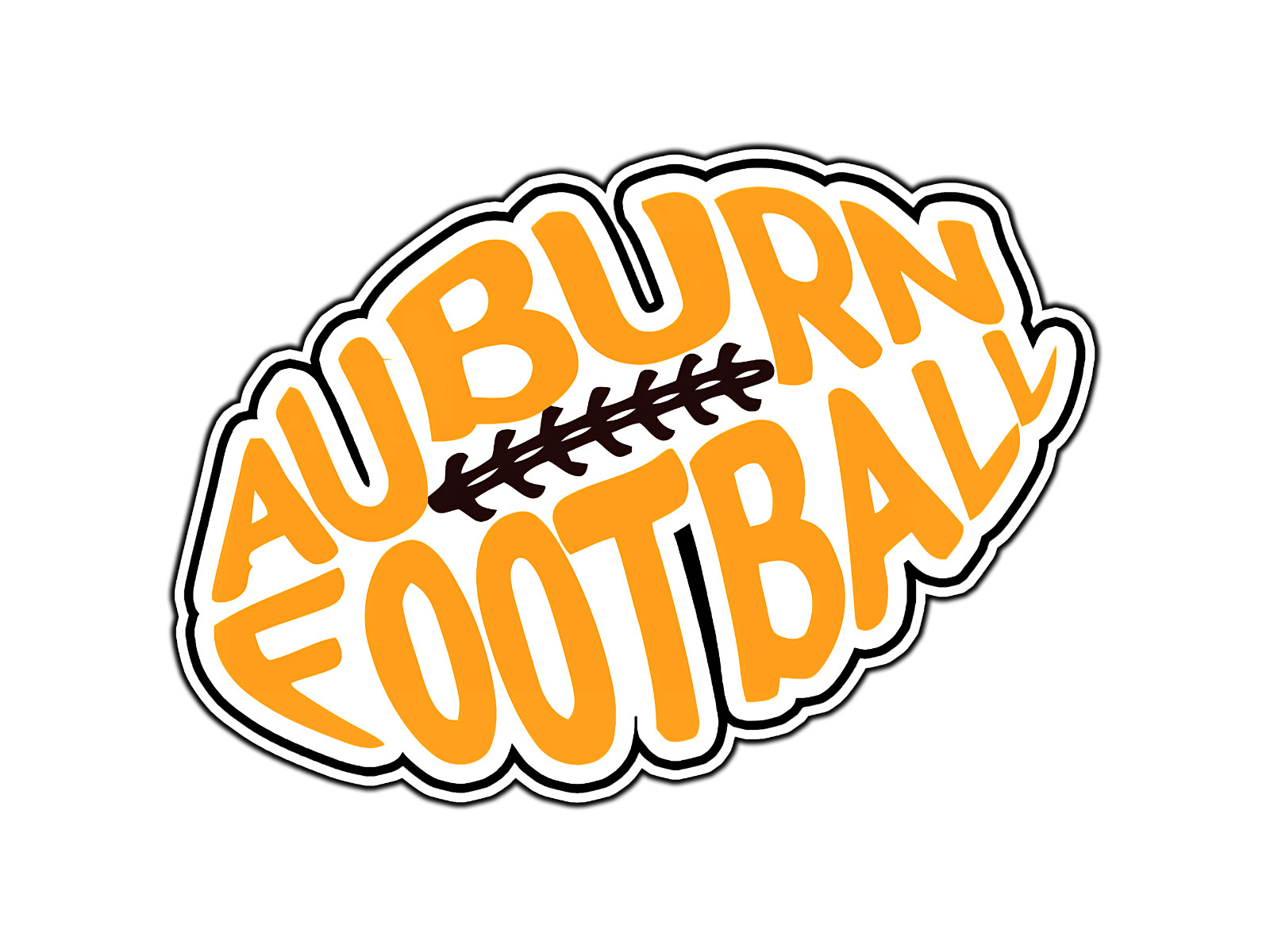 Auburn Tigers Football Logo College Sticker Waterproof Vinyl Decal Die-Cut Car