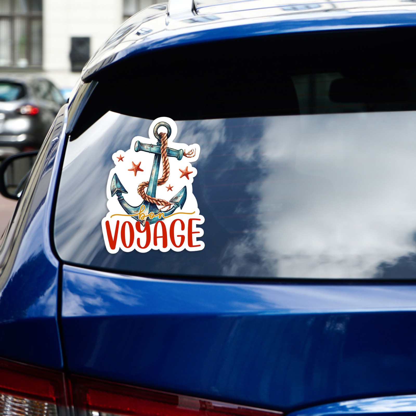 Bon Voyage Anchor – Vinyl Decal Sticker – Car Window Laptop – #906