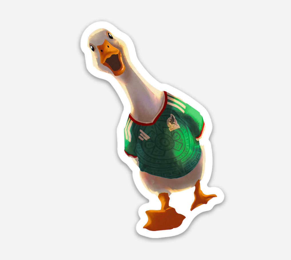 3" Mexico Duck Sticker Soccer Mexican Football World Cup FIFA Matte Finish