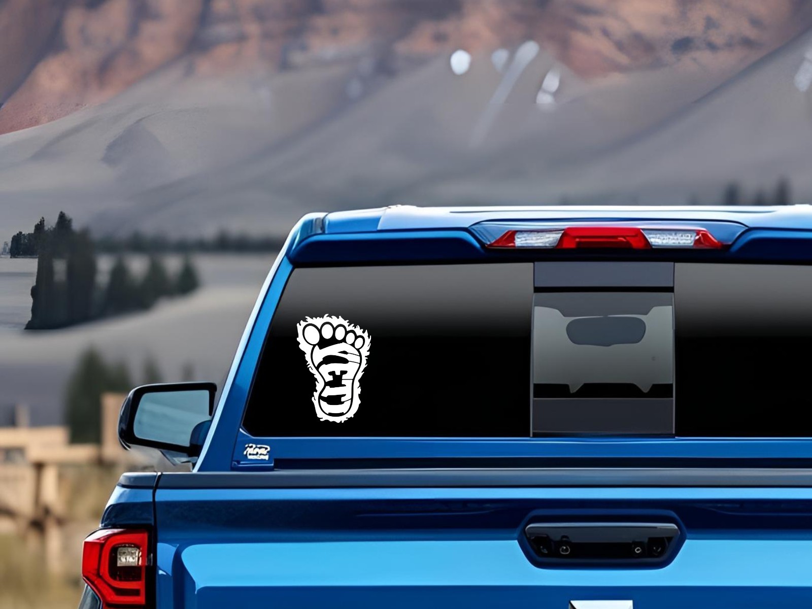 Bigfoot Yeti Footprint Vinyl Decal Sticker Sasquatch Car Truck Window Graphic