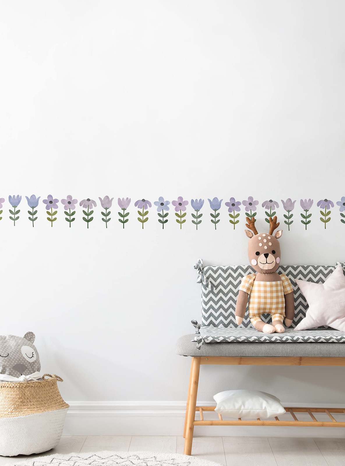 Tiny Flowers Peel and Stick Wall Stickers (Lavender)