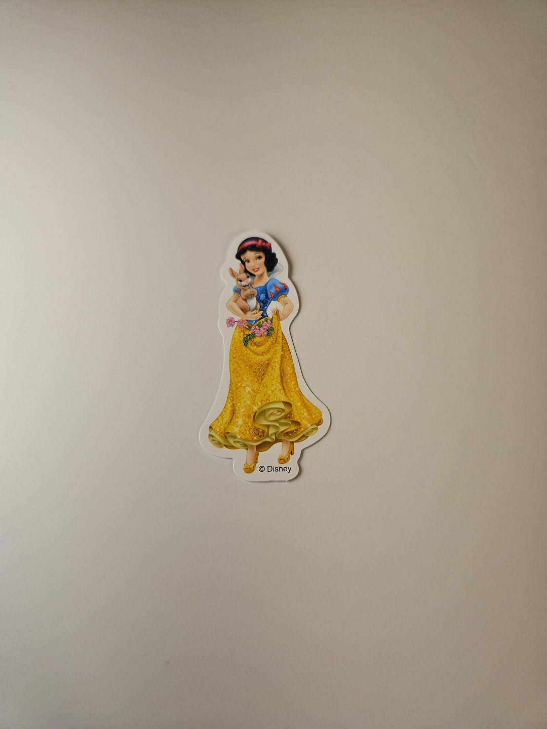 Snow White In A Gold Dress Laptop Sticker / Classic Disney Character Decal