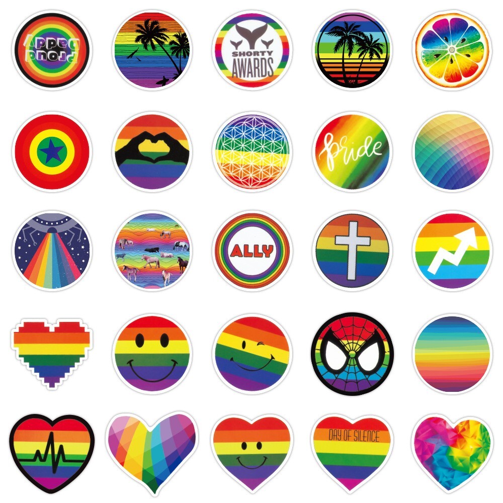 200 pcs LGBTQ Pride Stickers, Gay Lesbian Equal LOVE Waterproof
