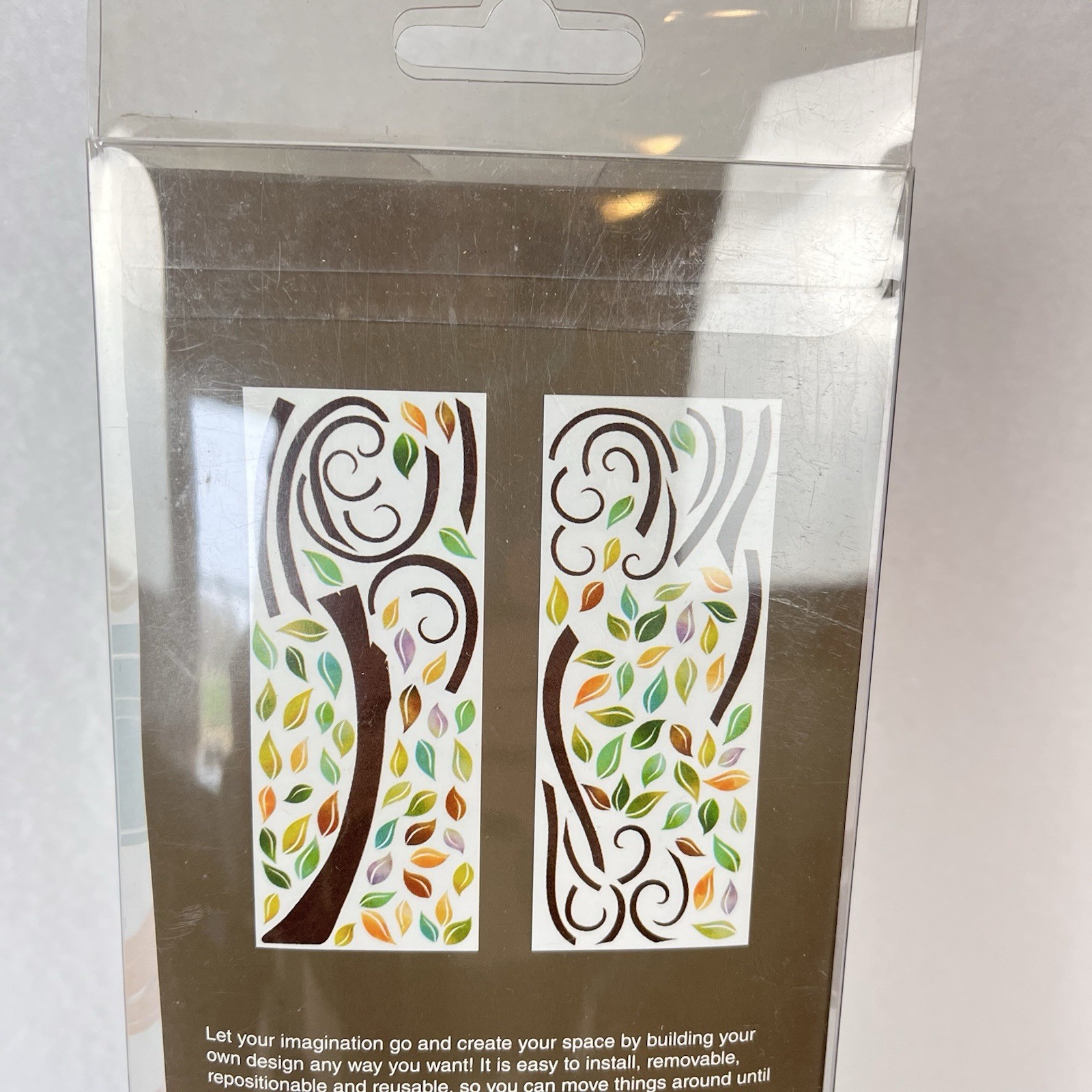 2 Pier One Imports Peel & Stick Wall Applique Tree Leaves Nature New Open Box