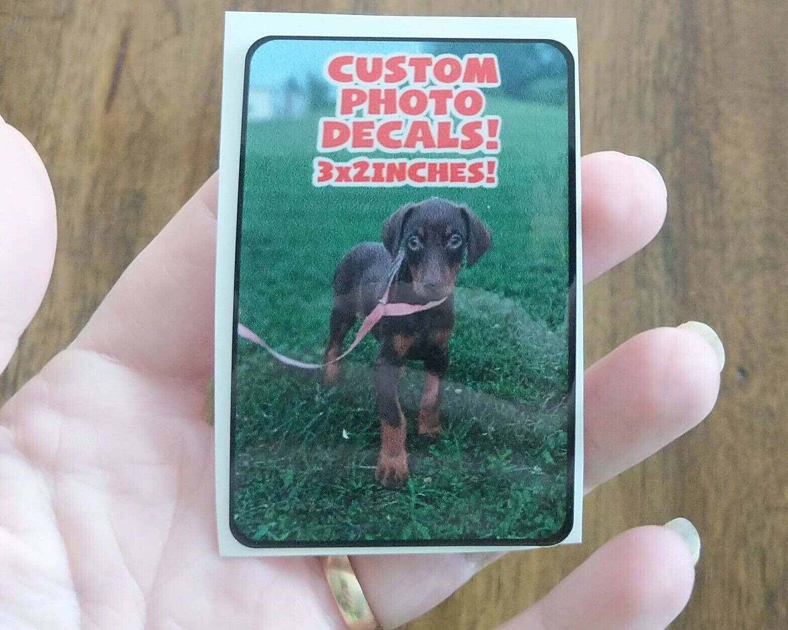 Custom Photo Printed Vinyl Decal 3×2", 4×6" Personalized Picture Drawing Sticker