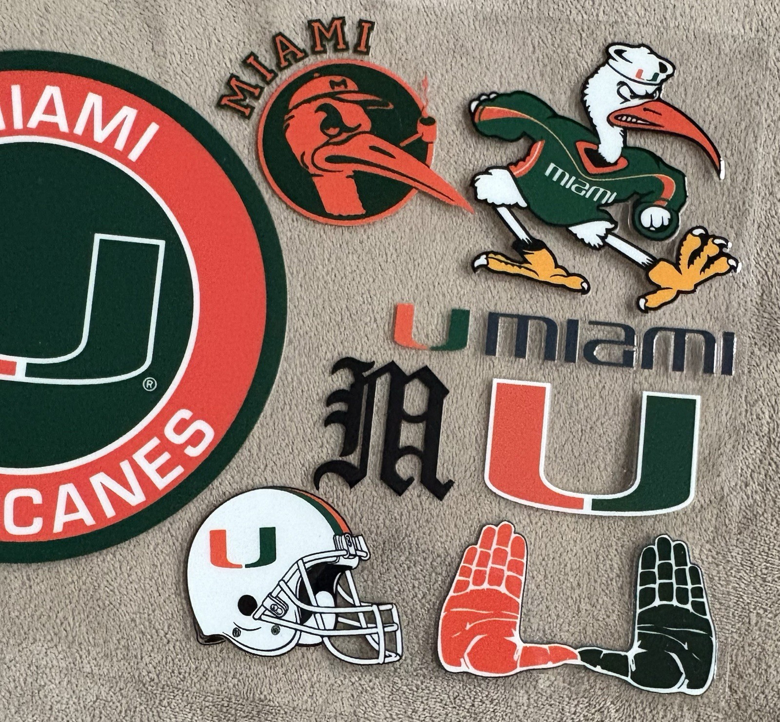 College University MIAMI UV DTF Transfer Sticker DIY Cup Wrap Glasses Bottles