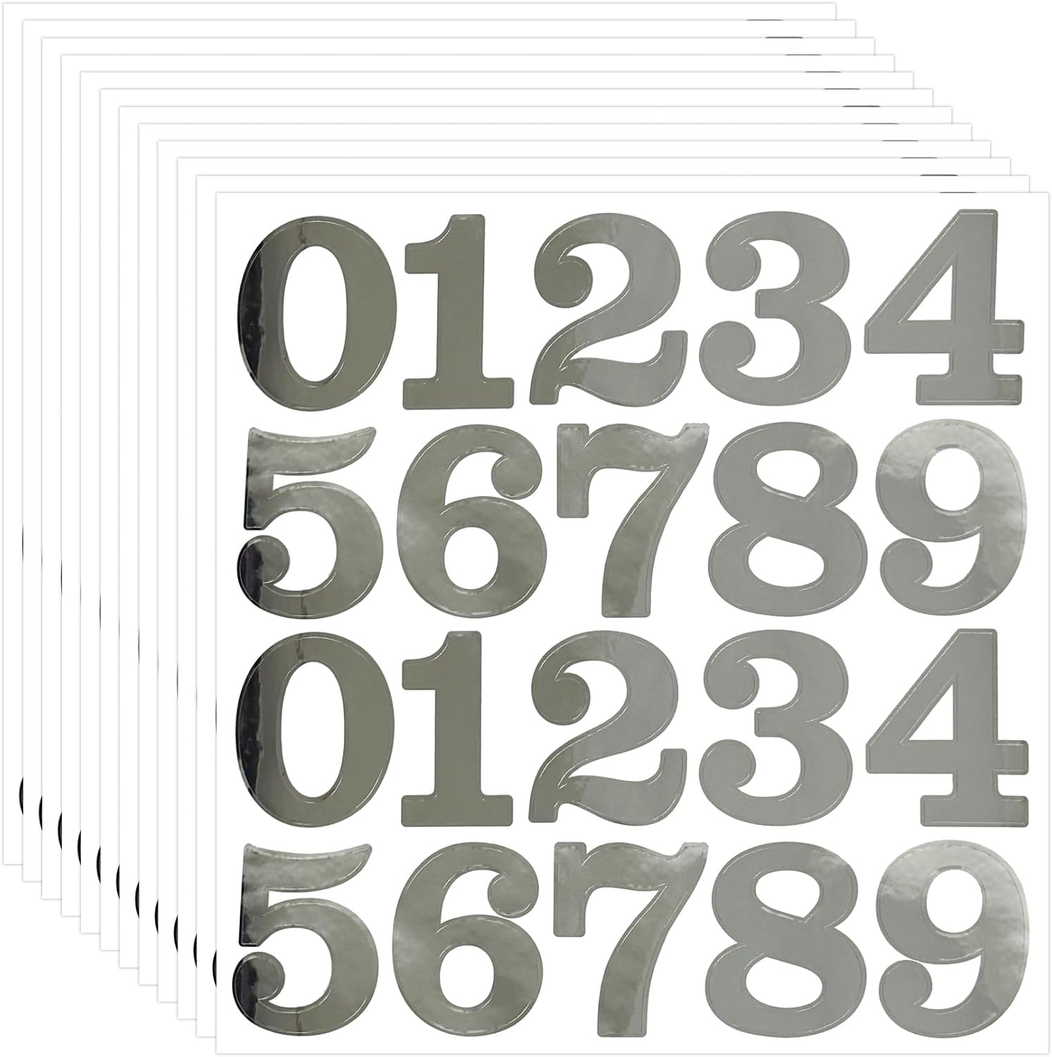 24 Sets 2 Inch 0-9 Self Adhesive Vinyl Number Stickers for File,Lockers,Mailbox,