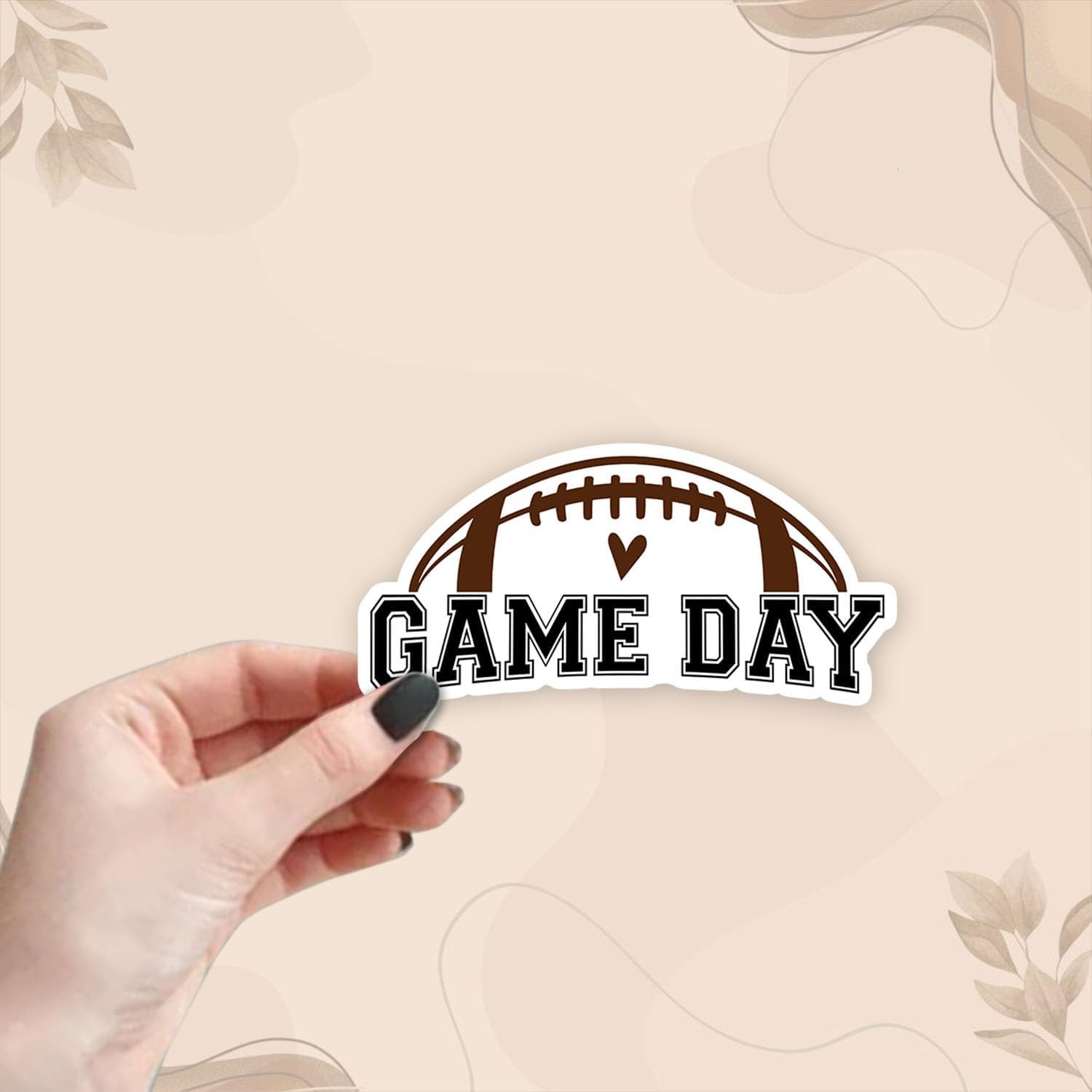 (3Pcs) Game Day Football Sticker Funny Football Vinyl Waterproof Decal for Fans,