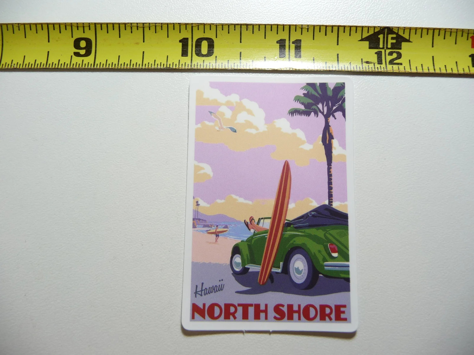 HAWAII NORTH SHORE SURFBOARD SURFING CAR SMALL STICKER DECAL VACATION TRIP