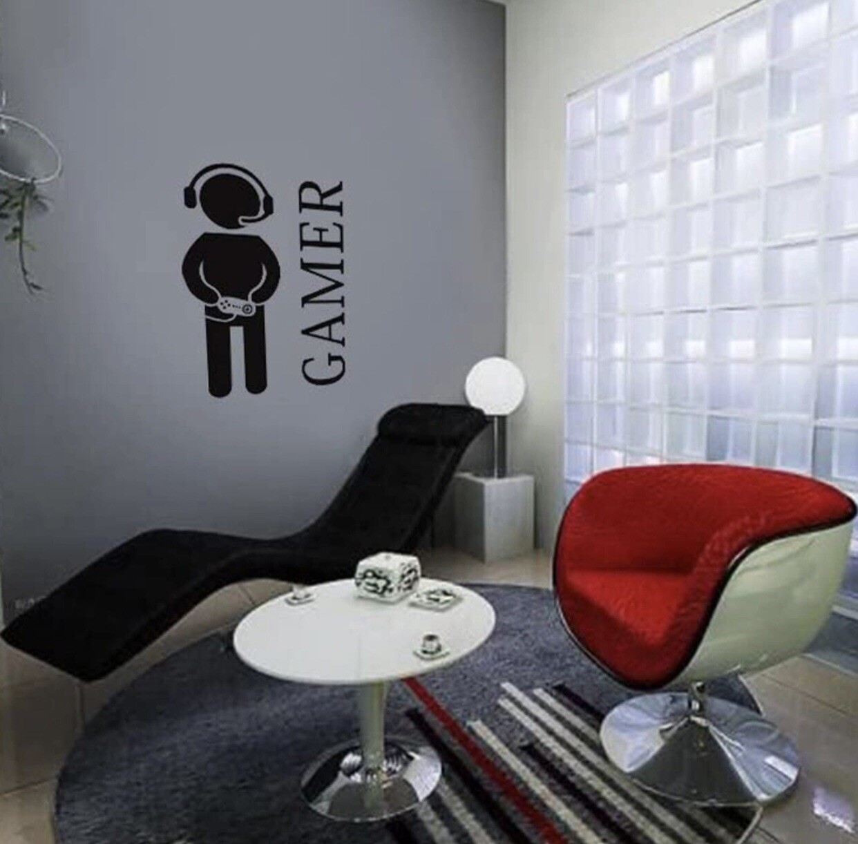 2pc Video Game Gamer Controller Wall Decal Door Sticker Black Friday Sale Gift