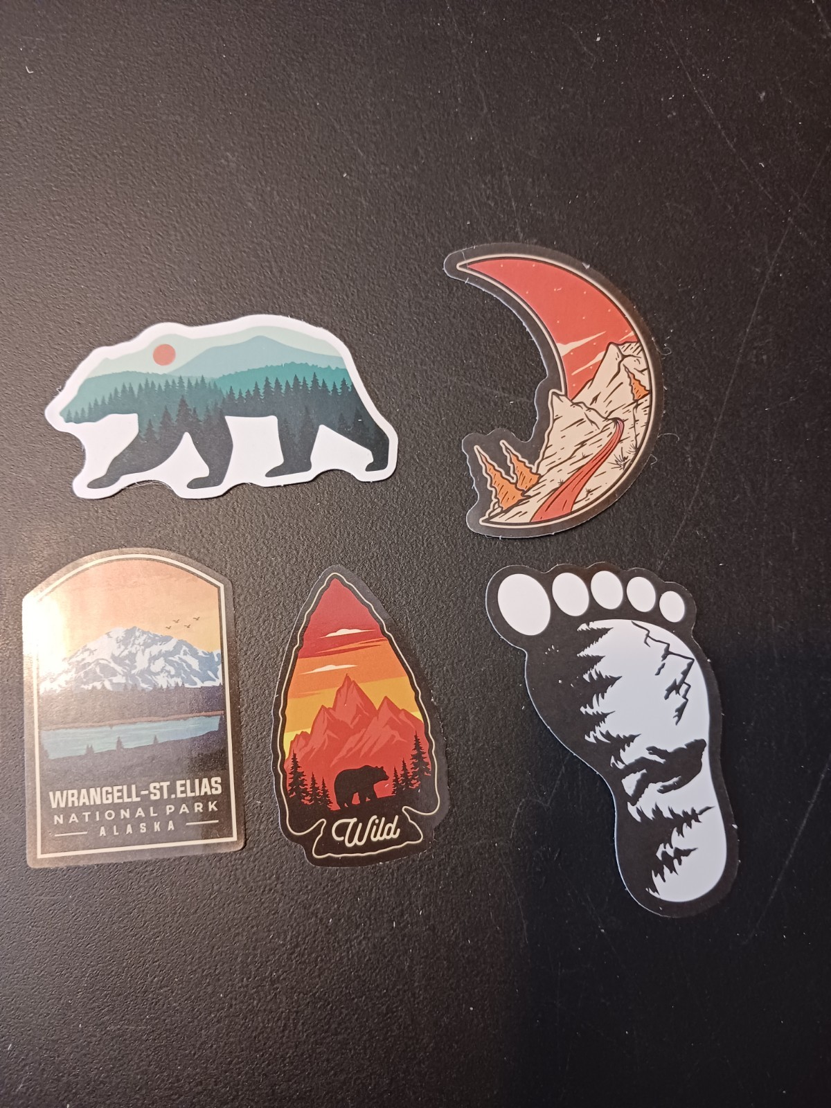 25 Outdoors-Themed Vinyl Stickers Hiking, Camping, Bigfoot…Lot 2 of 2