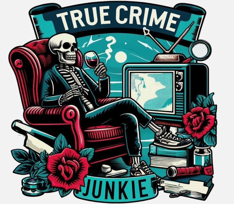I Love True Crime Shows 3" Sticker Label Card Gift Craft Journal Scrapbook