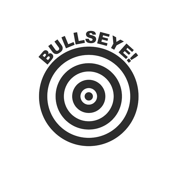 Bullseye Toilet Vinyl Sticker, Funny Bathroom Decal, Aiming Boys Toilet Art, g59