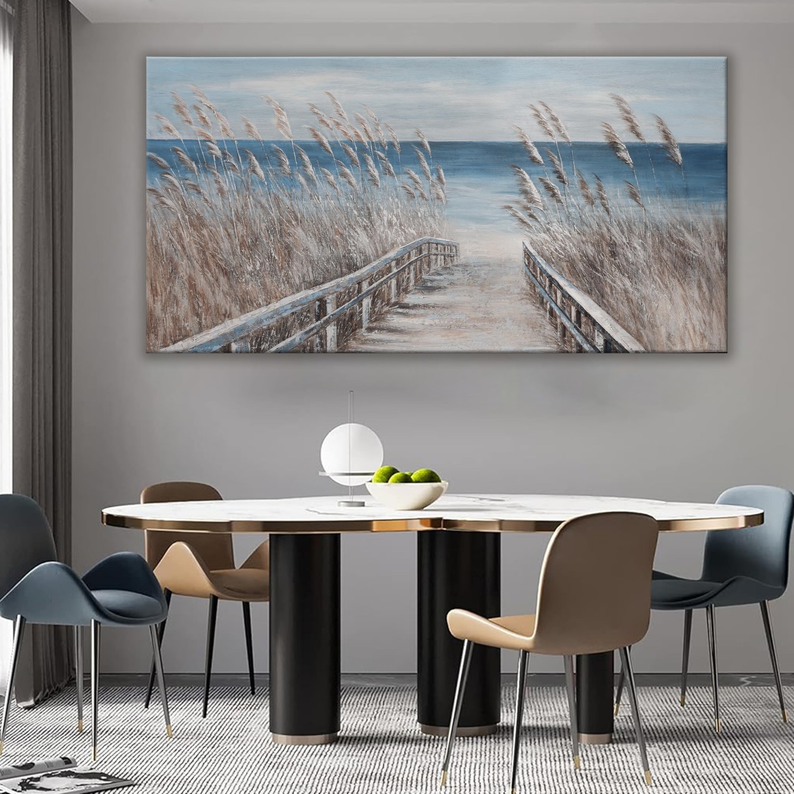 Canvas Wall Art Decor Large Modern Wall Art Decorations Blue Beach Coastal Ar…