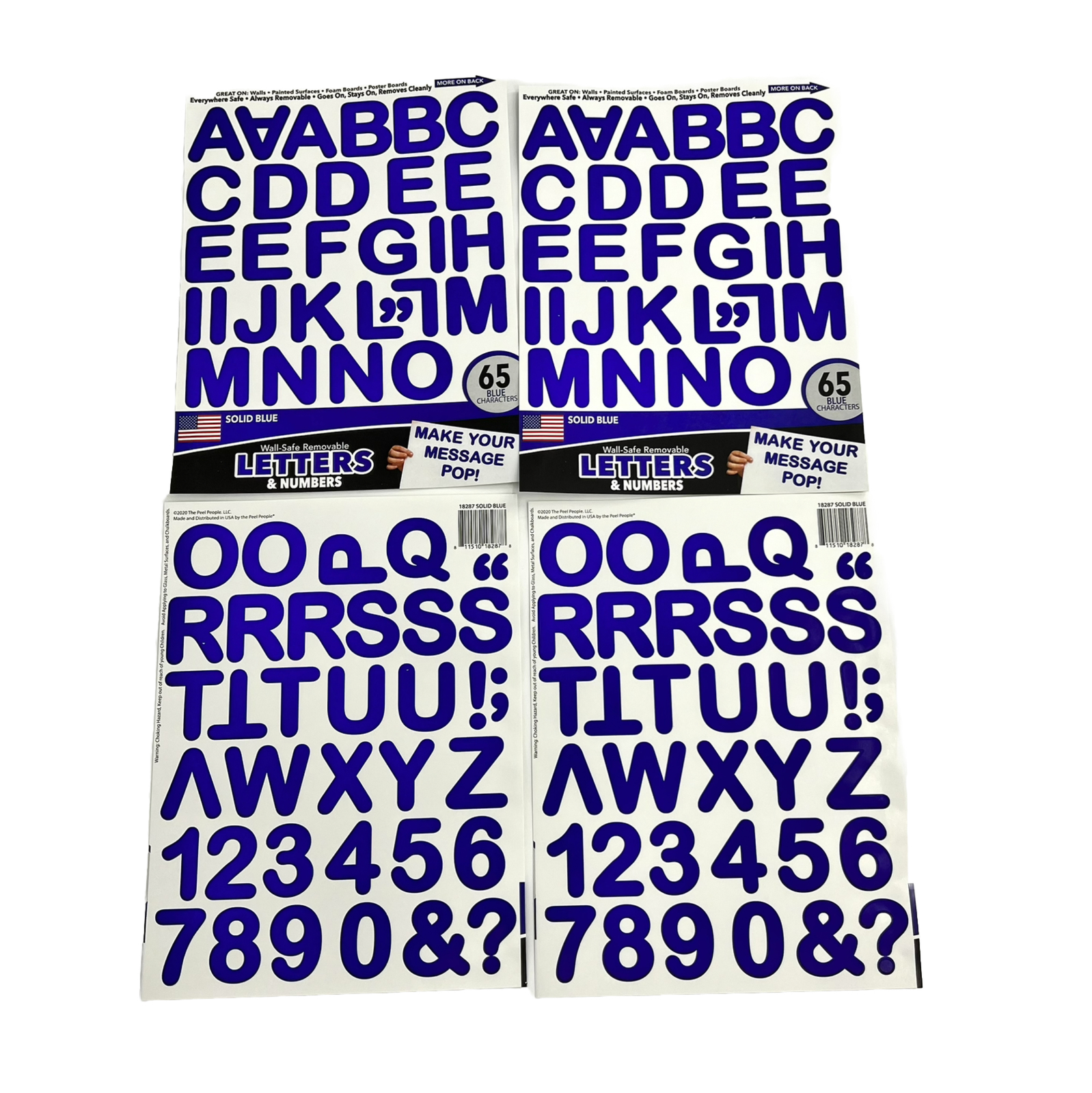 260 PC Vinyl Peel and Stick Letters, Numbers & Characters, Wall Safe, Removable