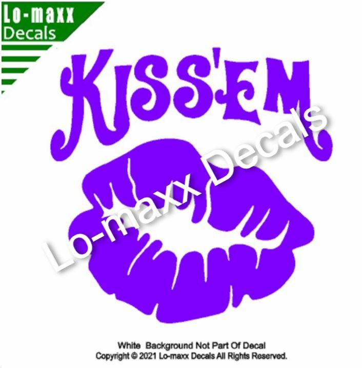 KISS’EM Kissing Hot Lips Original Design Superior Quality Die Cut Vinyl Decal