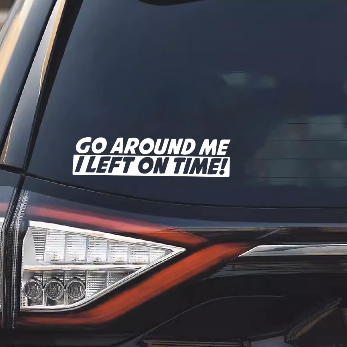Go Around Me I Left On Time Sticker Decal, Waterproof Vinyl Sticker, Cute Car…