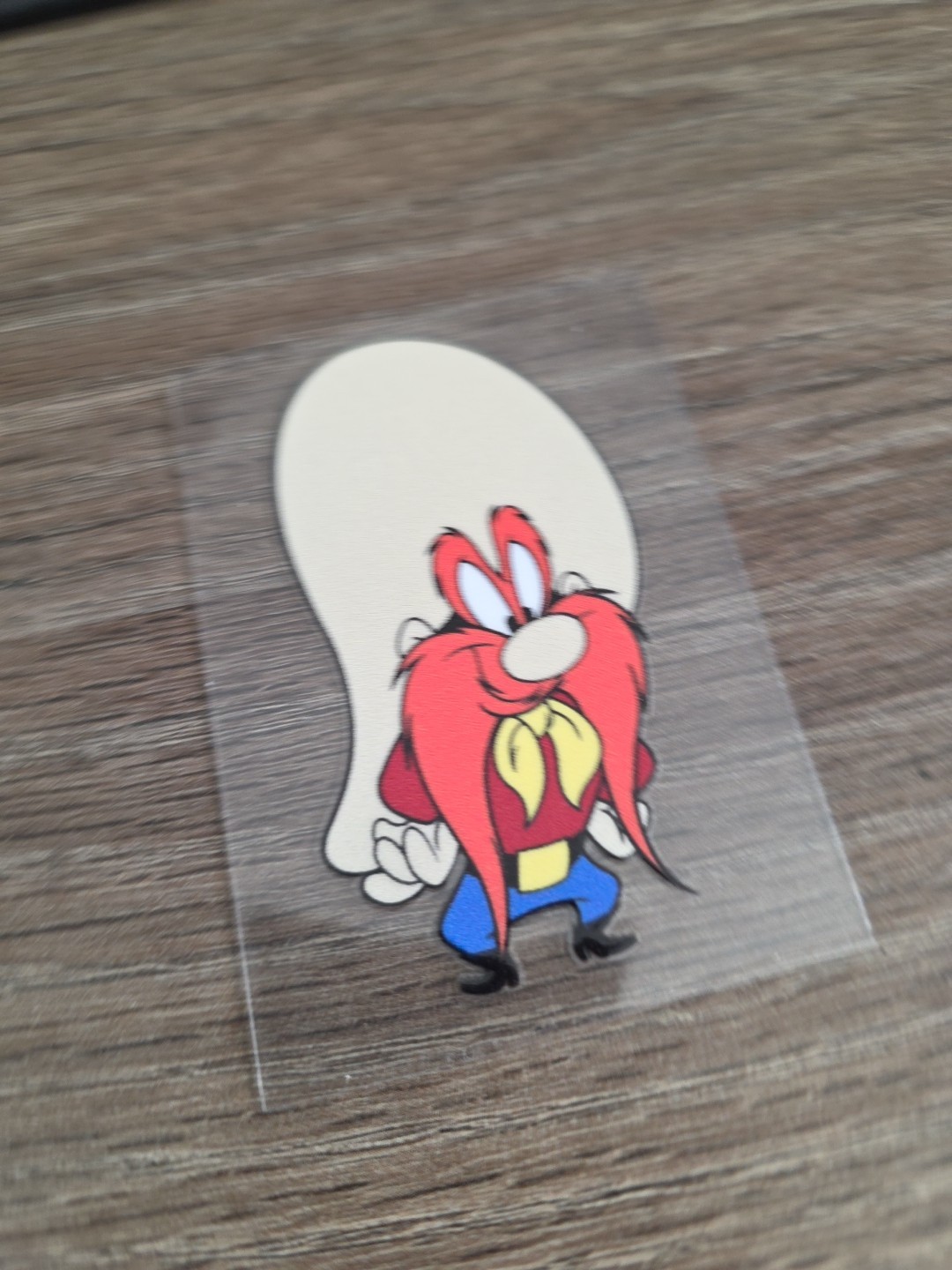 Yosimeti Sam Retro Vintage Cartoon Raised UV DTF Decal In Full Color 3in.