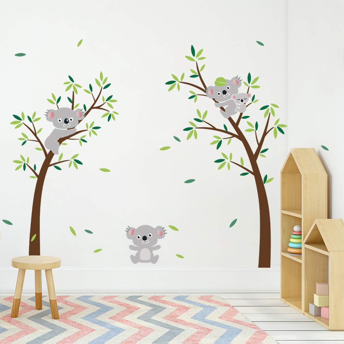 ufengke Koala Tree Wall Stickers Animal DIY Decals Art Decor Multicolour