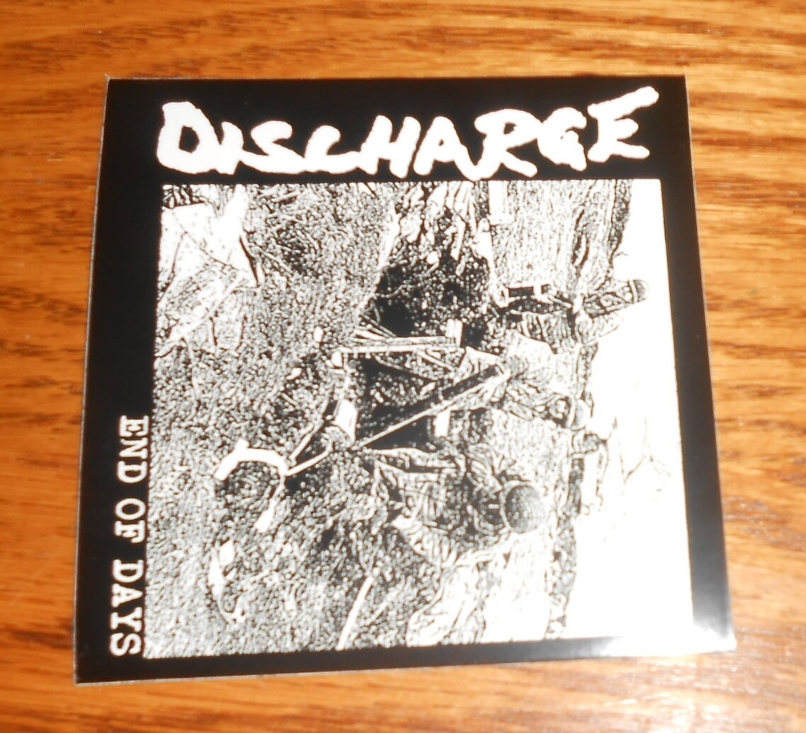 Discharge End of Days Sticker Original Promo 3.25z3.25 Hardcore Punk RARE