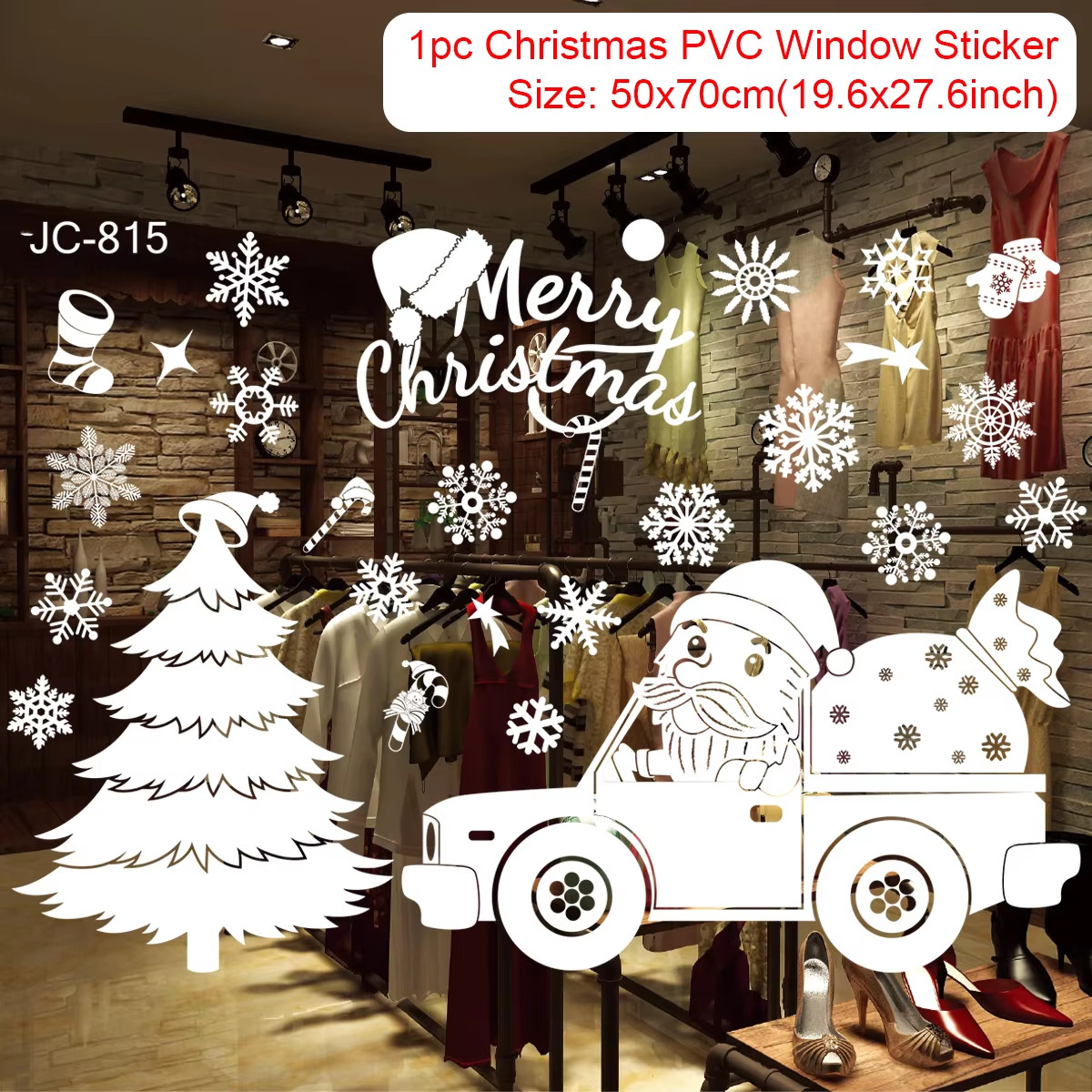Christmas Window Stickers Christmas Wall Sticker Kids Room Wall Decals Merry Chr