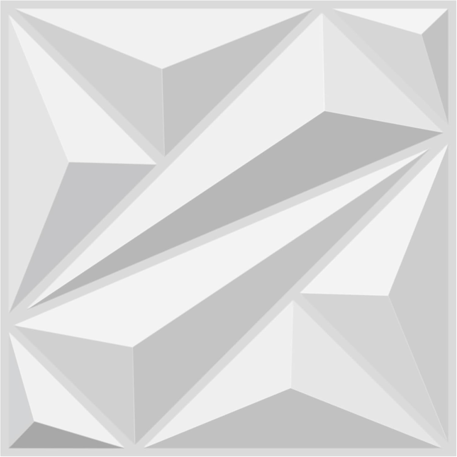 50 Pack 3D White Wall Panels for Stylish Living & Gaming Room Decor