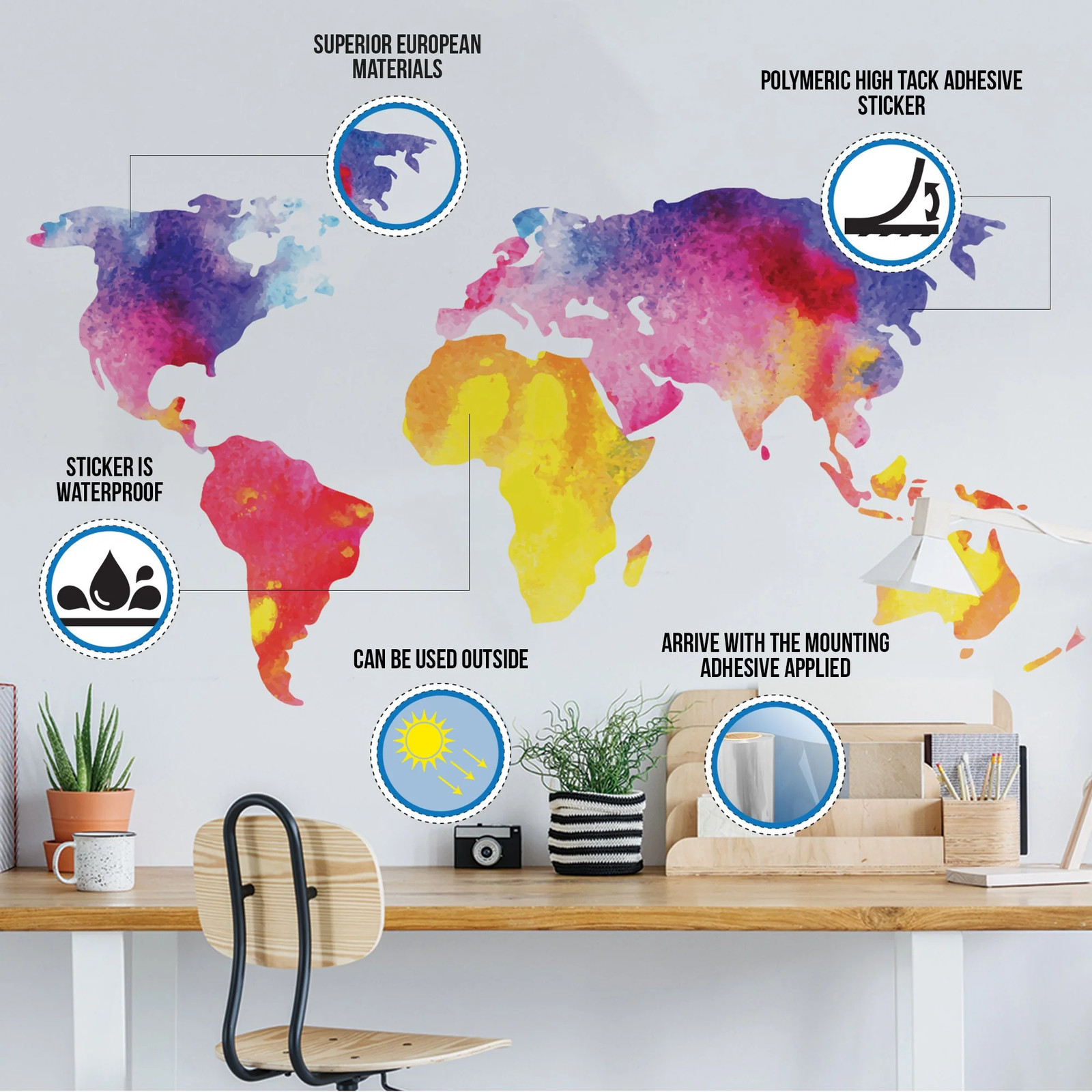 3d Effect Deep Space Wall Sticker – Outer Galaxy Floor Art Decor Mural Porthole