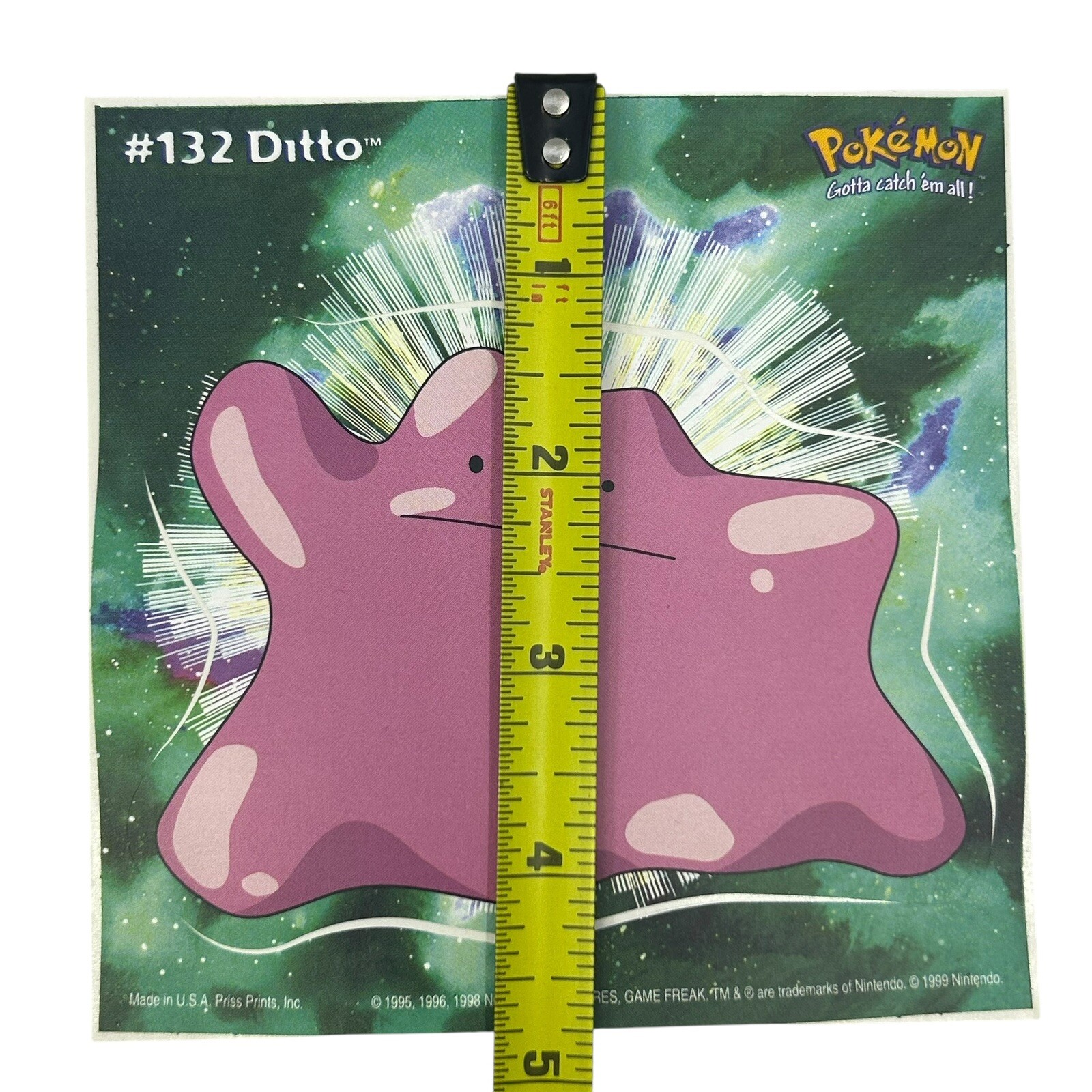 Pokemon Collect ’em Stick-Ups Ditto #132 Large 4” Sticker Priss Prints