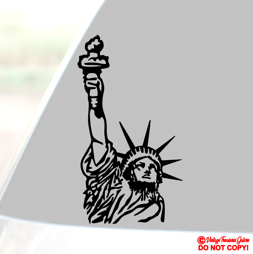 STATUE OF LIBERTY – VINYL DECAL STICKER CAR WINDOW WALL BUMPER UNITED STATES USA