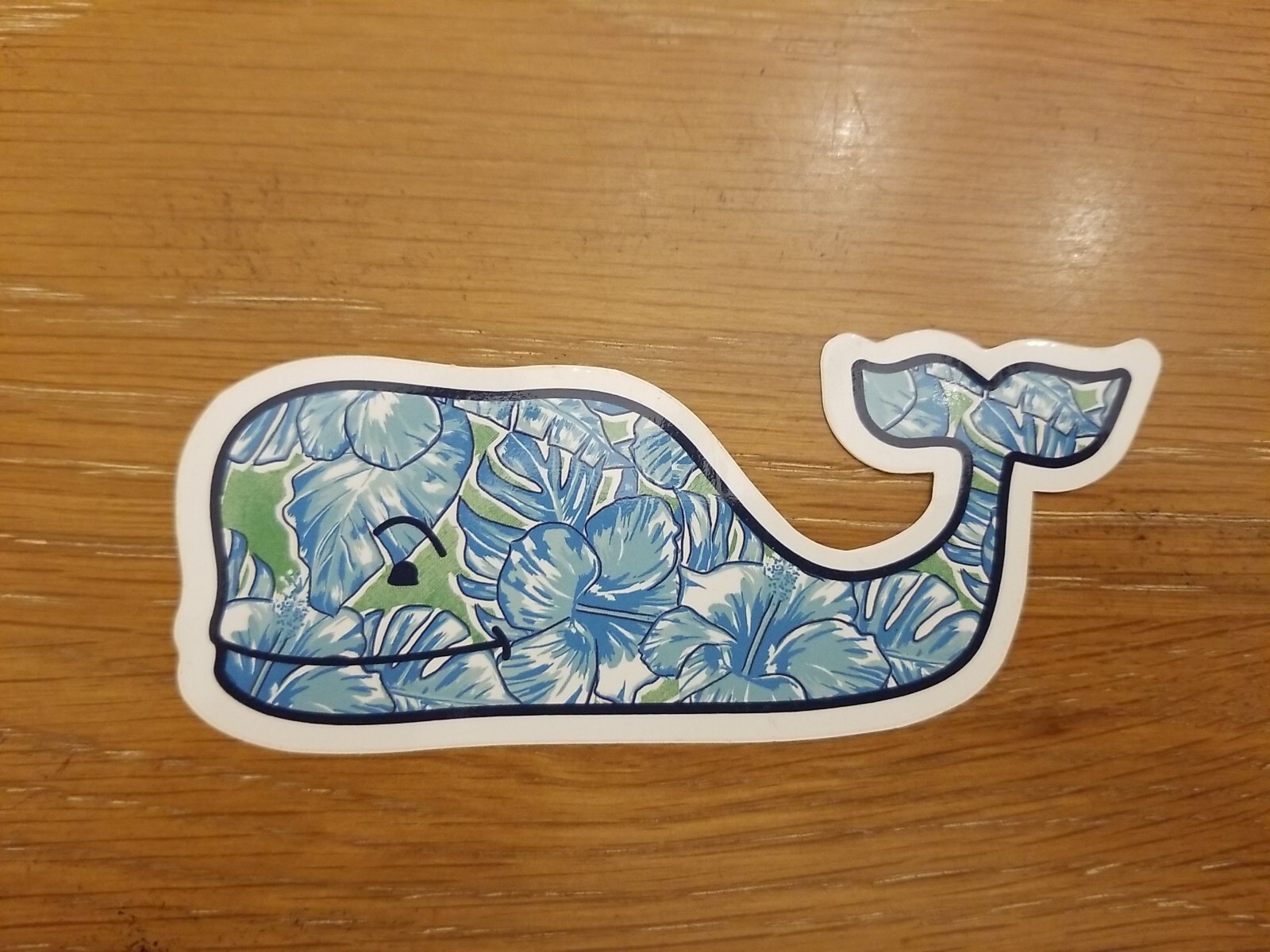 Vineyard Vines Whale Sticker Yeti Car Laptop Decal Blue Green Tropical Flower